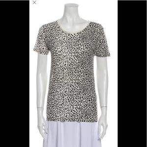 Saint Laurent Animal print scoop neck T-shirt